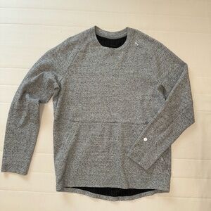 Lululemon Athletica Grey/Black Crewneck Sweater Cropped Knit